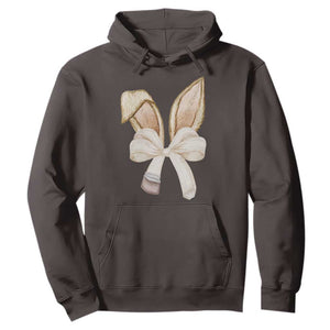 Easter Teachers Bunny Coquette Ears Hoodie TS10 Dark Chocolate Print Your Wear