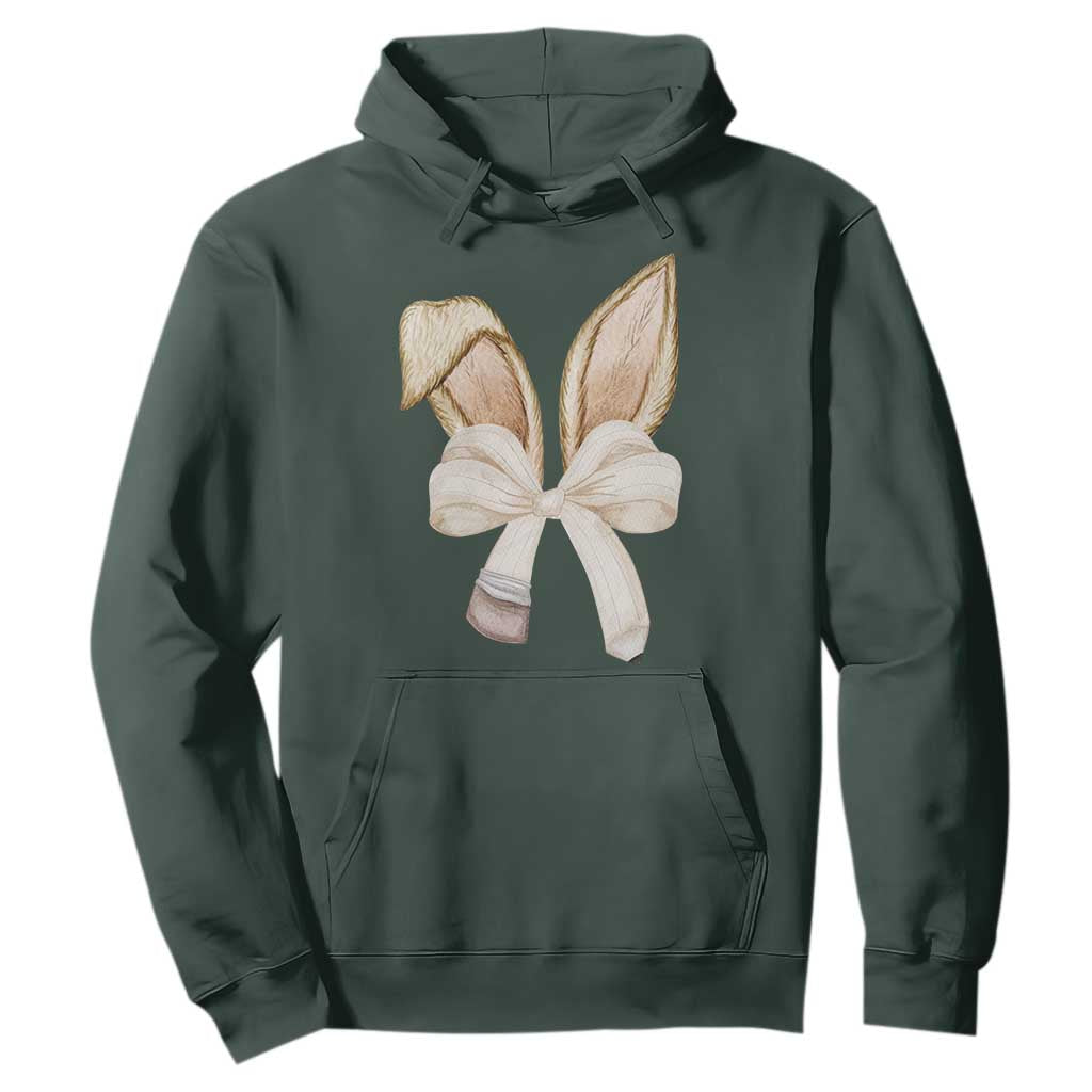 Easter Teachers Bunny Coquette Ears Hoodie TS10 Dark Forest Green Print Your Wear