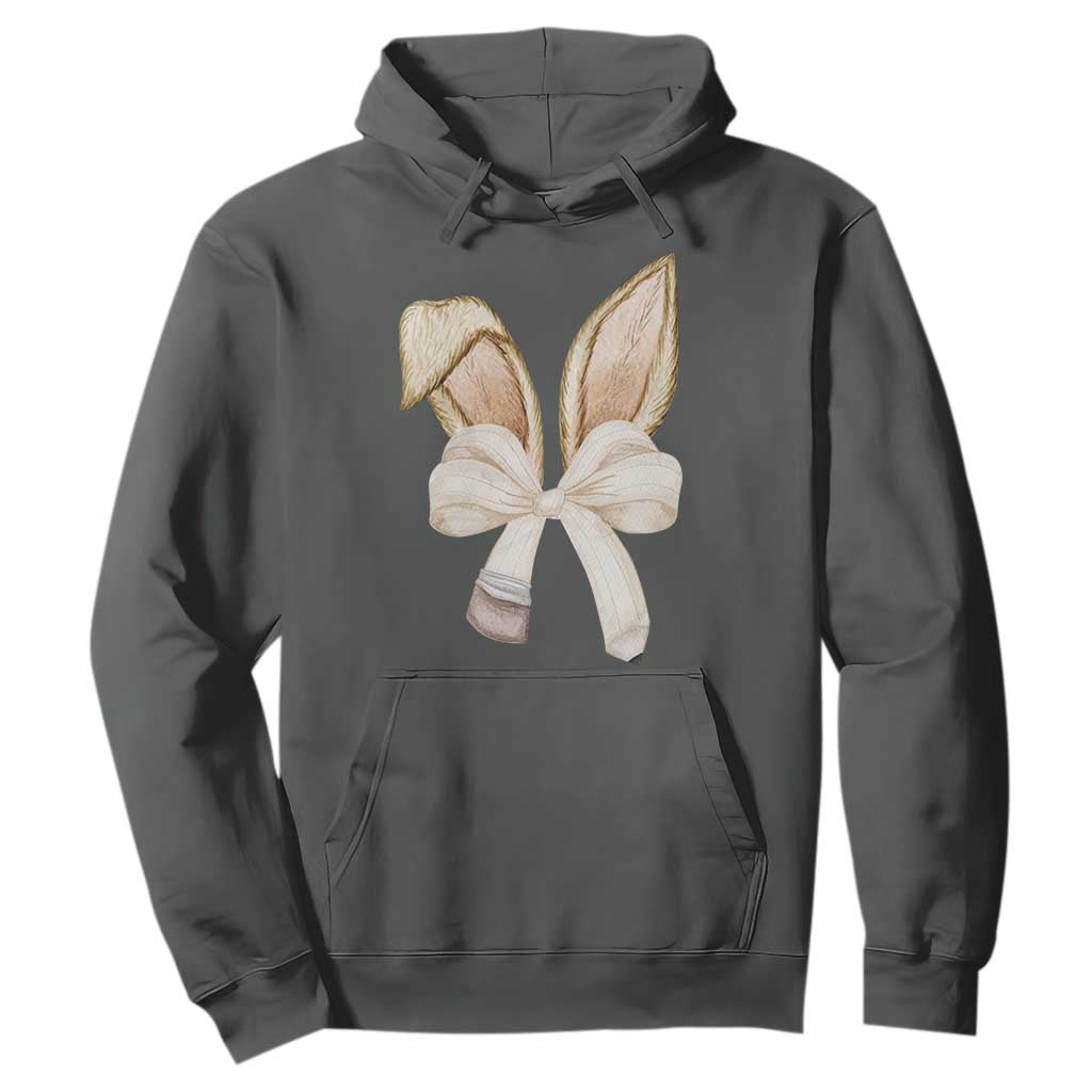 Easter Teachers Bunny Coquette Ears Hoodie TS10 Dark Heather Print Your Wear