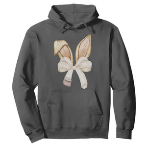 Easter Teachers Bunny Coquette Ears Hoodie TS10 Dark Heather Print Your Wear