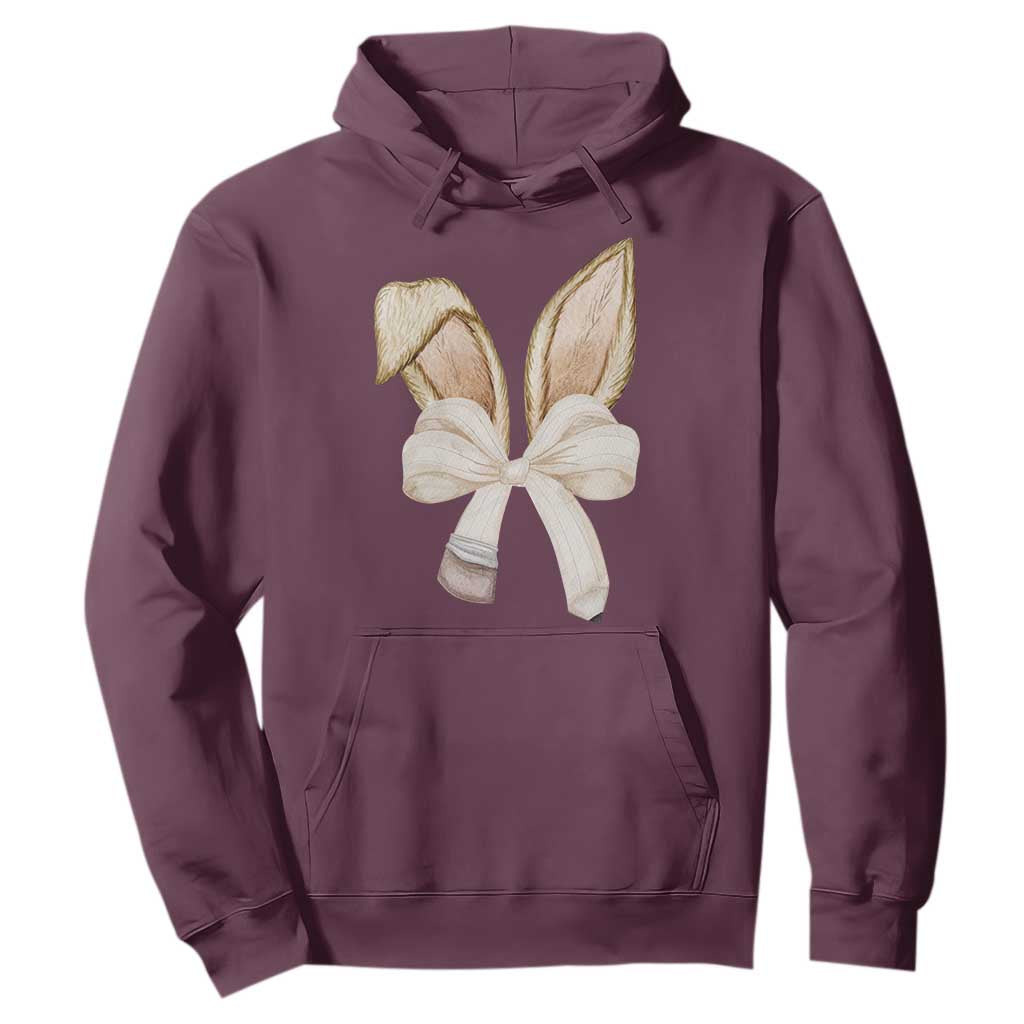 Easter Teachers Bunny Coquette Ears Hoodie TS10 Maroon Print Your Wear