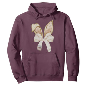 Easter Teachers Bunny Coquette Ears Hoodie TS10 Maroon Print Your Wear