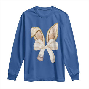 Easter Teachers Bunny Coquette Ears Long Sleeve Shirt TS10 Royal Blue Print Your Wear