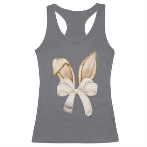 Easter Teachers Bunny Coquette Ears Racerback Tank Top TS10 Charcoal Print Your Wear
