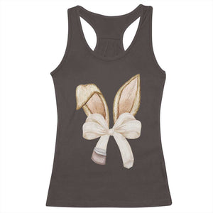 Easter Teachers Bunny Coquette Ears Racerback Tank Top TS10 Dark Chocolate Print Your Wear