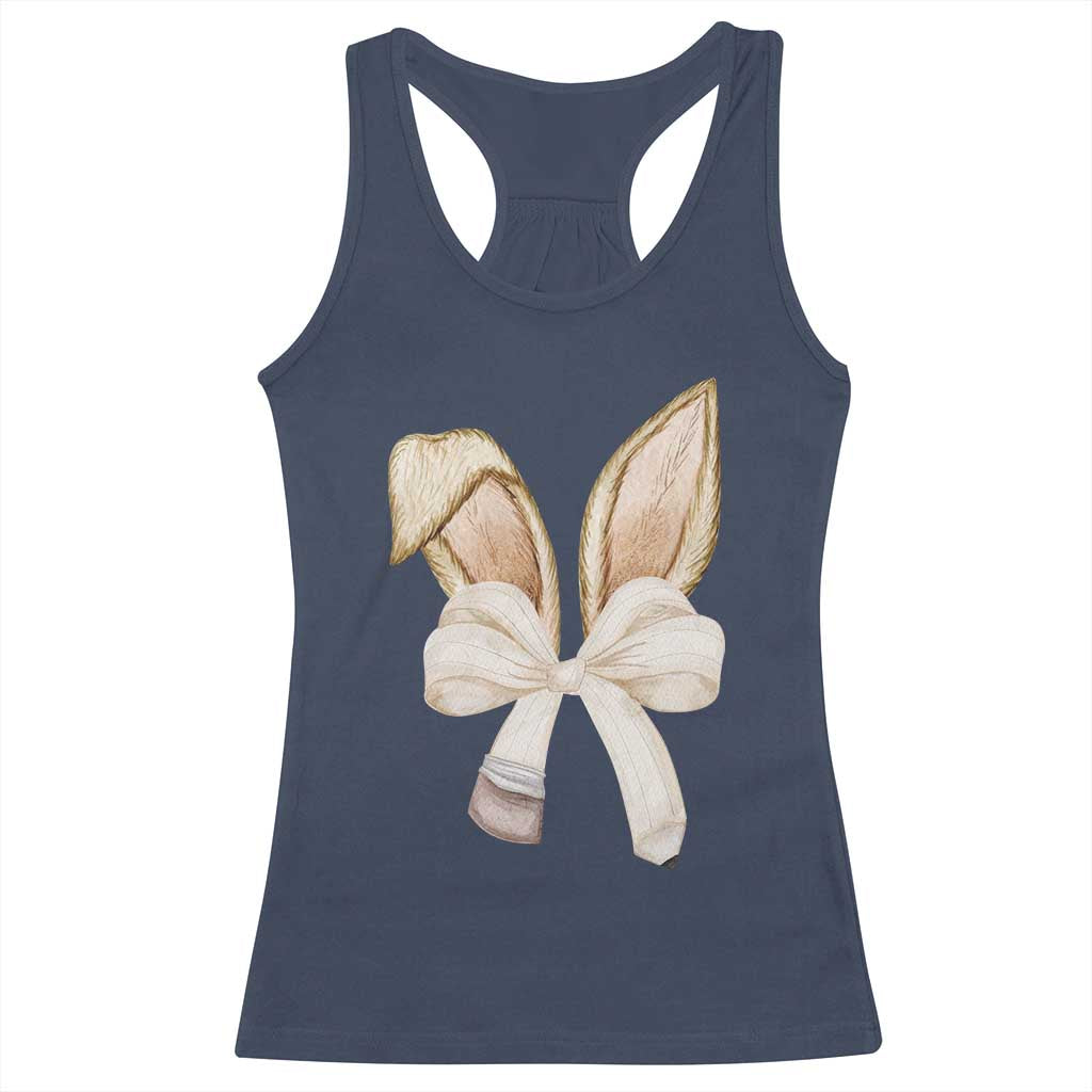 Easter Teachers Bunny Coquette Ears Racerback Tank Top TS10 Navy Print Your Wear