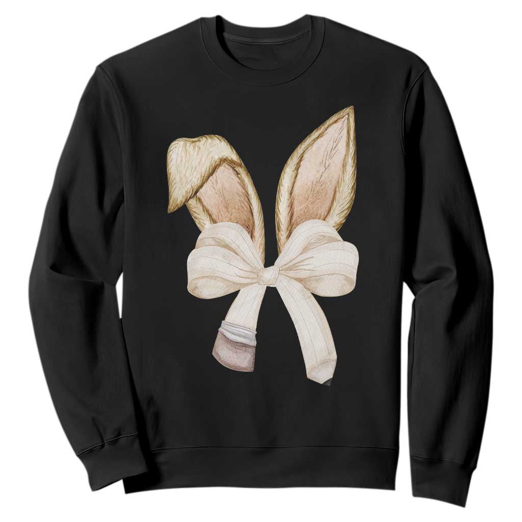 Easter Teachers Bunny Coquette Ears Sweatshirt TS10 Black Print Your Wear