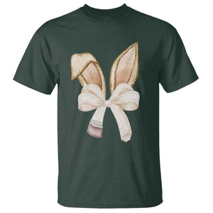 Easter Teachers Bunny Coquette Ears T Shirt TS10 Dark Forest Green Print Your Wear