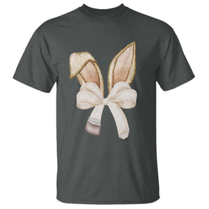 Easter Teachers Bunny Coquette Ears T Shirt TS10 Dark Heather Print Your Wear