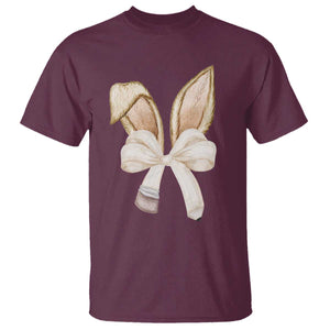 Easter Teachers Bunny Coquette Ears T Shirt TS10 Maroon Print Your Wear