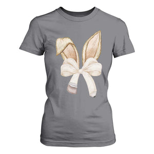 Easter Teachers Bunny Coquette Ears T Shirt For Women TS10 Charcoal Print Your Wear