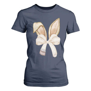 Easter Teachers Bunny Coquette Ears T Shirt For Women TS10 Navy Print Your Wear