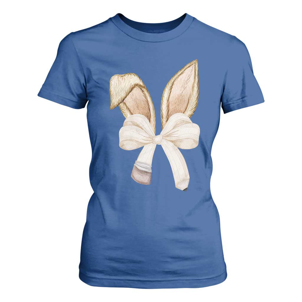 Easter Teachers Bunny Coquette Ears T Shirt For Women TS10 Royal Blue Print Your Wear