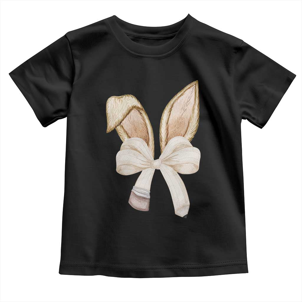 Easter Teachers Bunny Coquette Ears Toddler T Shirt TS10 Black Print Your Wear