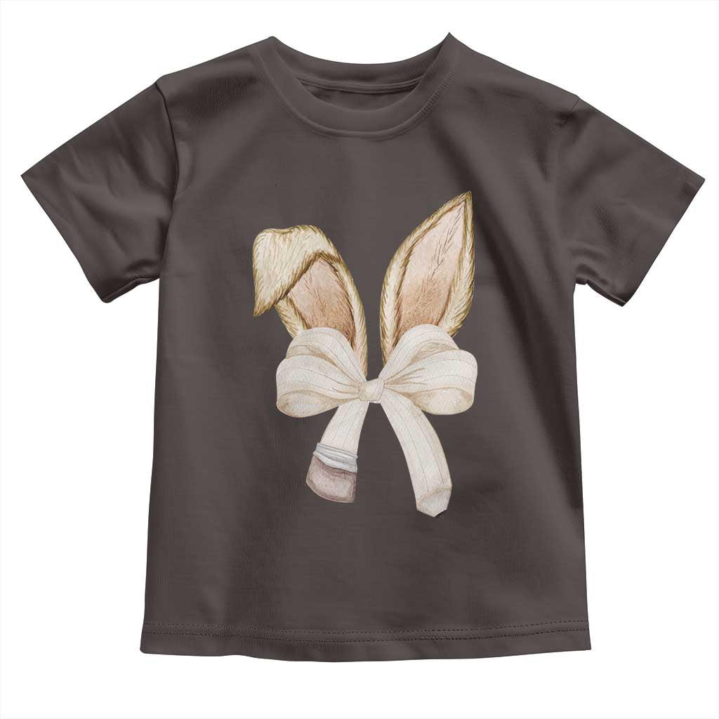 Easter Teachers Bunny Coquette Ears Toddler T Shirt TS10 Dark Chocolate Print Your Wear