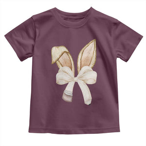 Easter Teachers Bunny Coquette Ears Toddler T Shirt TS10 Maroon Print Your Wear