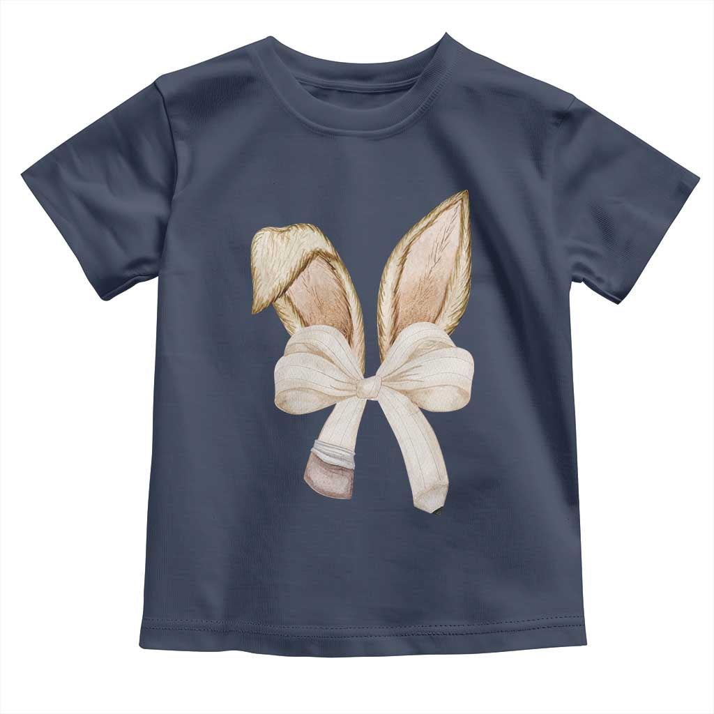 Easter Teachers Bunny Coquette Ears Toddler T Shirt TS10 Navy Print Your Wear