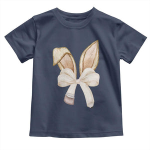 Easter Teachers Bunny Coquette Ears Toddler T Shirt TS10 Navy Print Your Wear