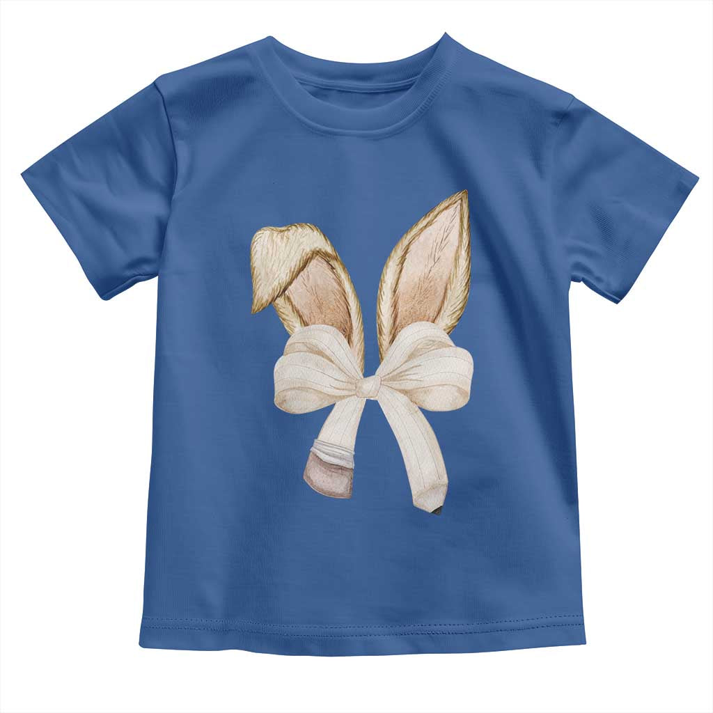Easter Teachers Bunny Coquette Ears Toddler T Shirt TS10 Royal Blue Print Your Wear