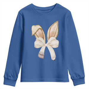 Easter Teachers Bunny Coquette Ears Youth Sweatshirt TS10 Royal Blue Print Your Wear