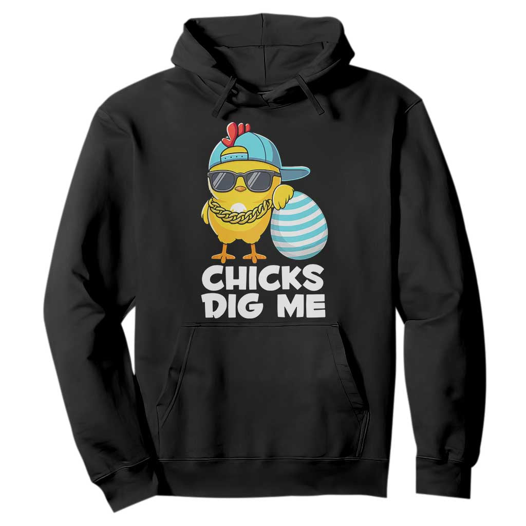 Funny Easter Hoodie Chicks Dig Me TS10 Black Print Your Wear