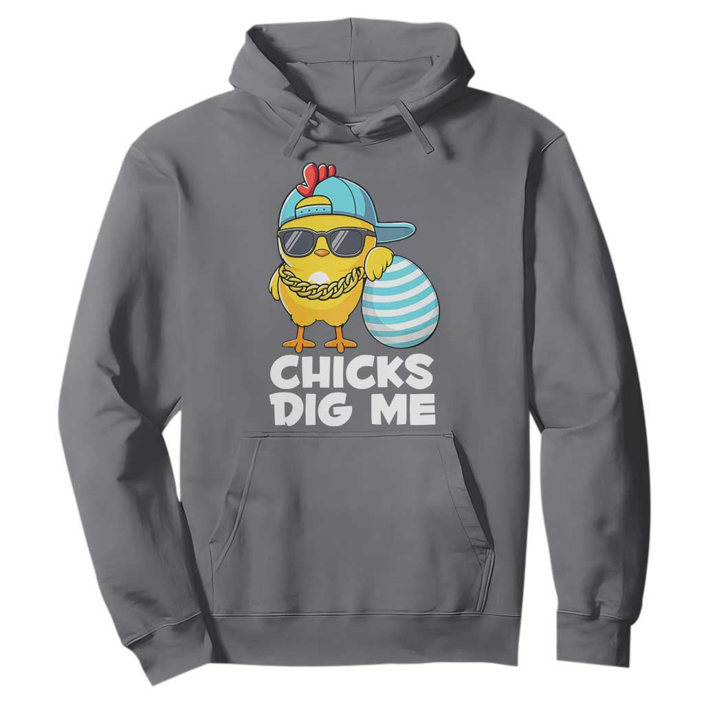 Funny Easter Hoodie Chicks Dig Me TS10 Charcoal Print Your Wear