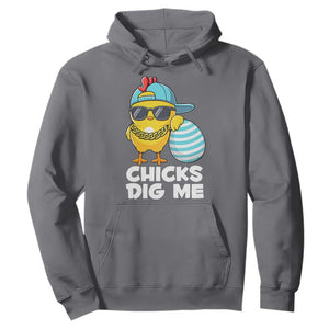 Funny Easter Hoodie Chicks Dig Me TS10 Charcoal Print Your Wear