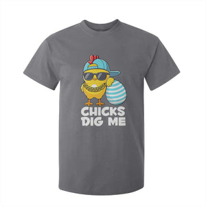 Funny Easter T Shirt For Kid Chicks Dig Me TS10 Charcoal Print Your Wear