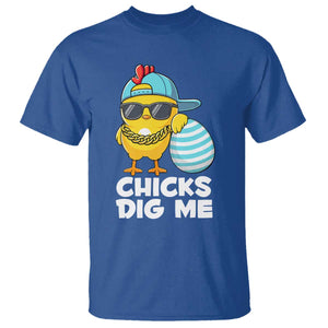 Funny Easter T Shirt Chicks Dig Me TS10 Royal Blue Print Your Wear