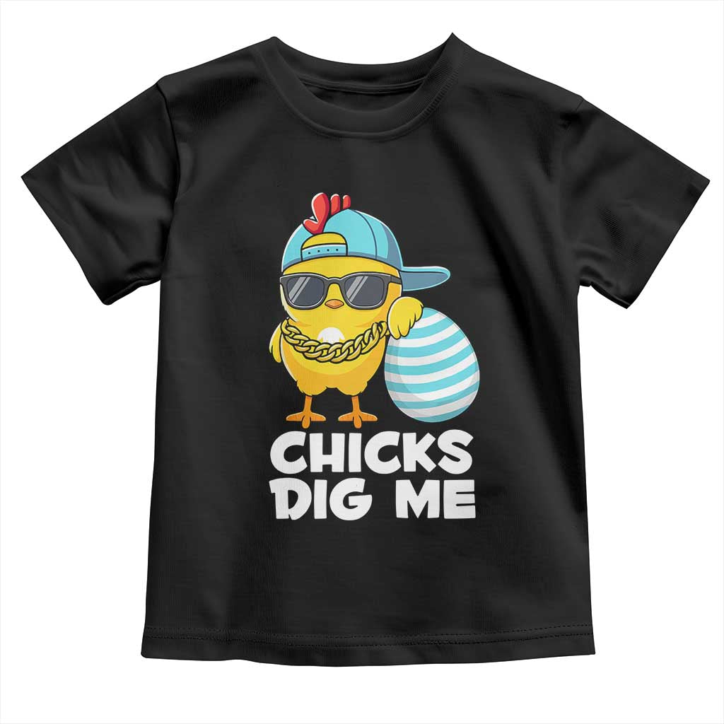 Funny Easter Toddler T Shirt Chicks Dig Me TS10 Black Print Your Wear