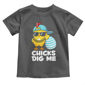 Funny Easter Toddler T Shirt Chicks Dig Me TS10 Dark Heather Print Your Wear