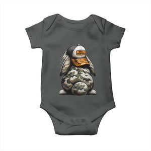 Camo Easter Bunny Baby Onesie Egg Hunter Kids TS10 Dark Heather Print Your Wear