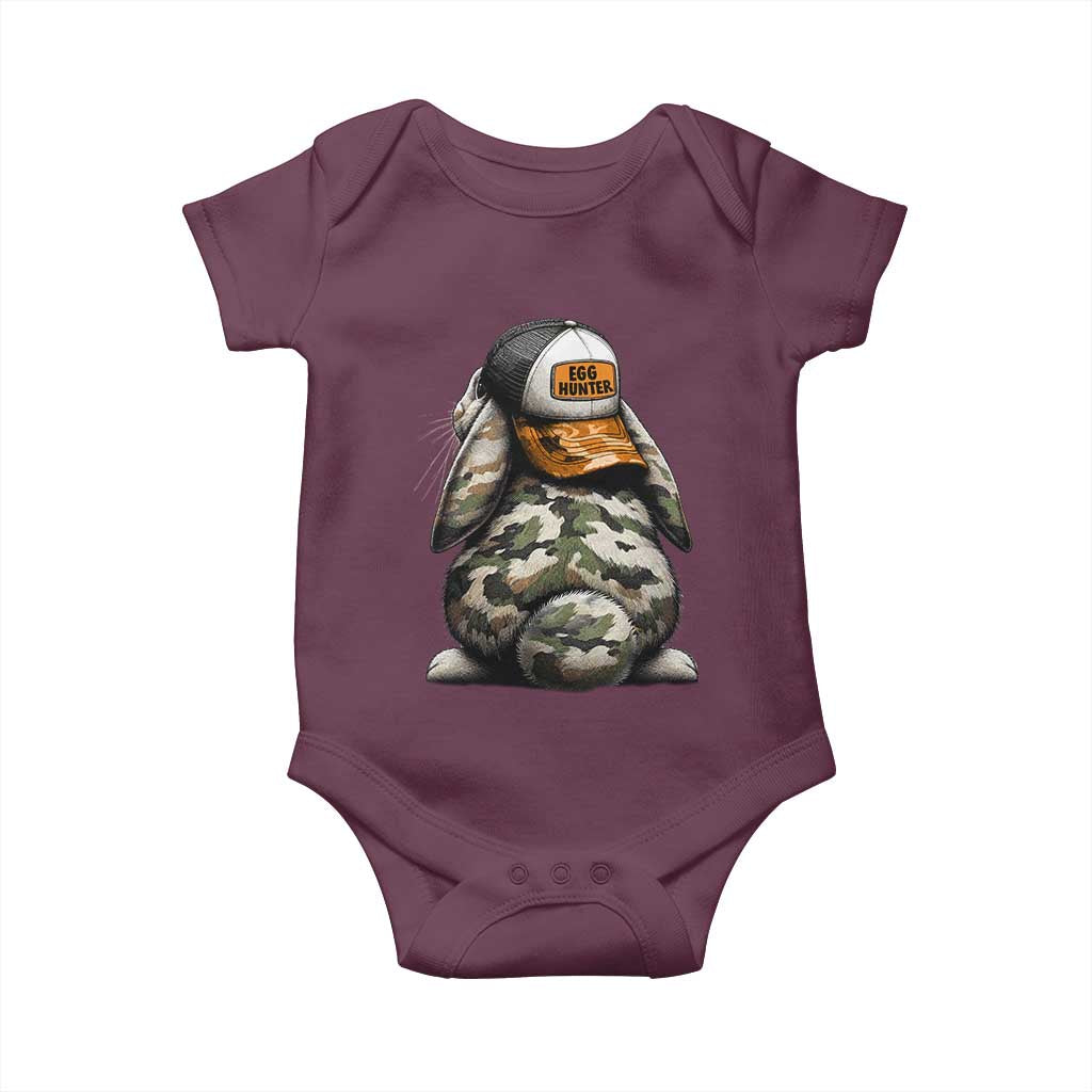 Camo Easter Bunny Baby Onesie Egg Hunter Kids TS10 Maroon Print Your Wear