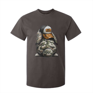 Camo Easter Bunny T Shirt For Kid Egg Hunter Kids TS10 Dark Chocolate Print Your Wear