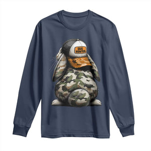 Camo Easter Bunny Long Sleeve Shirt Egg Hunter Kids TS10 Navy Print Your Wear