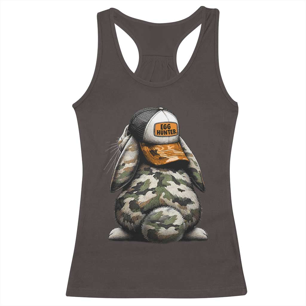 Camo Easter Bunny Racerback Tank Top Egg Hunter Kids TS10 Dark Chocolate Print Your Wear
