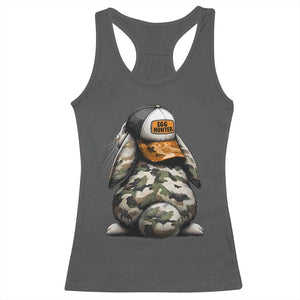 Camo Easter Bunny Racerback Tank Top Egg Hunter Kids TS10 Dark Heather Print Your Wear