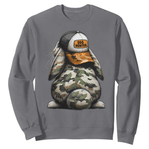 Camo Easter Bunny Sweatshirt Egg Hunter Kids TS10 Charcoal Print Your Wear