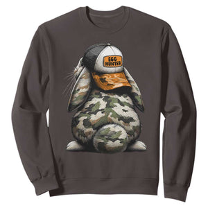 Camo Easter Bunny Sweatshirt Egg Hunter Kids TS10 Dark Chocolate Print Your Wear