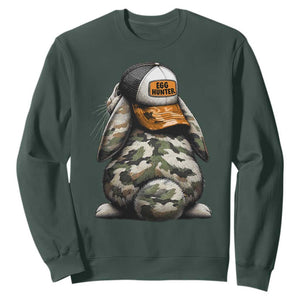 Camo Easter Bunny Sweatshirt Egg Hunter Kids TS10 Dark Forest Green Print Your Wear