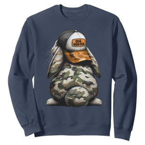Camo Easter Bunny Sweatshirt Egg Hunter Kids TS10 Navy Print Your Wear
