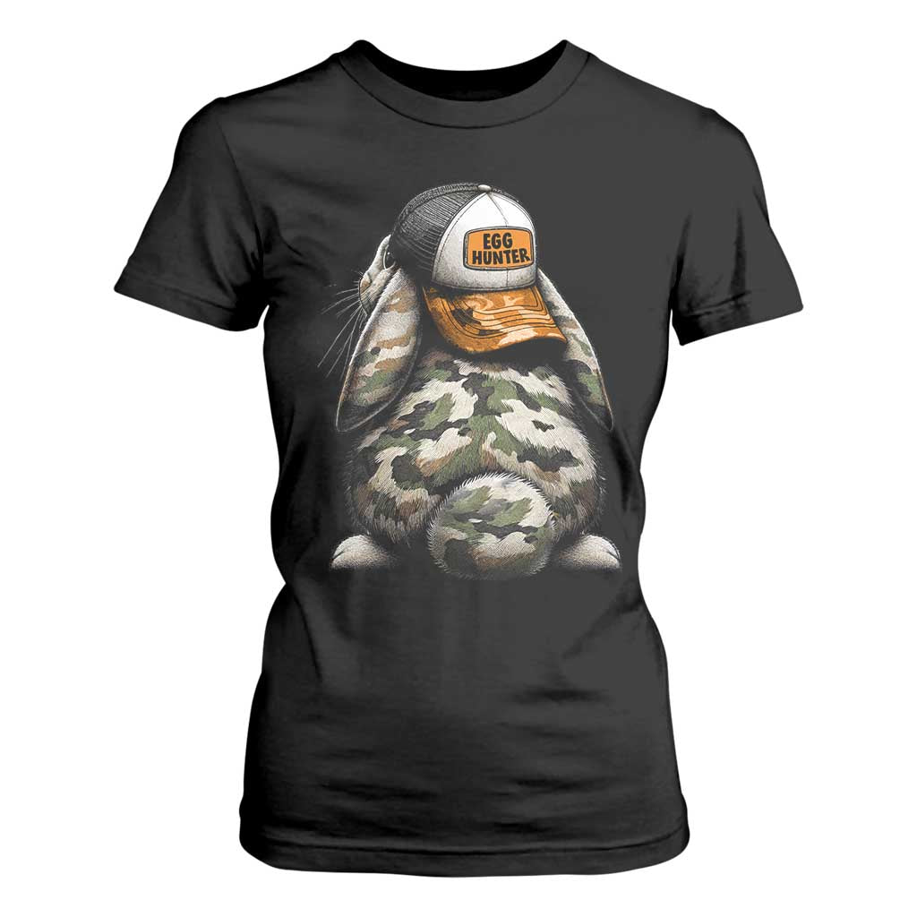 Camo Easter Bunny T Shirt For Women Egg Hunter Kids TS10 Black Print Your Wear