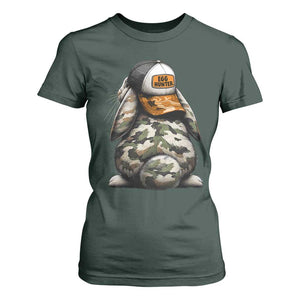 Camo Easter Bunny T Shirt For Women Egg Hunter Kids TS10 Dark Forest Green Print Your Wear
