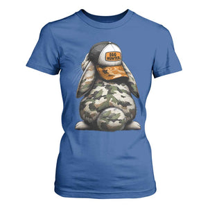 Camo Easter Bunny T Shirt For Women Egg Hunter Kids TS10 Royal Blue Print Your Wear