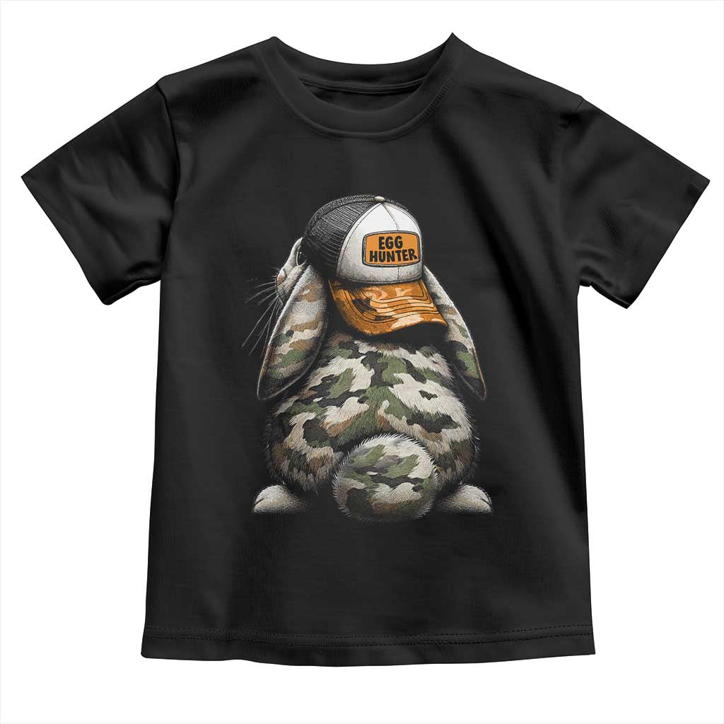 Camo Easter Bunny Toddler T Shirt Egg Hunter Kids TS10 Black Print Your Wear