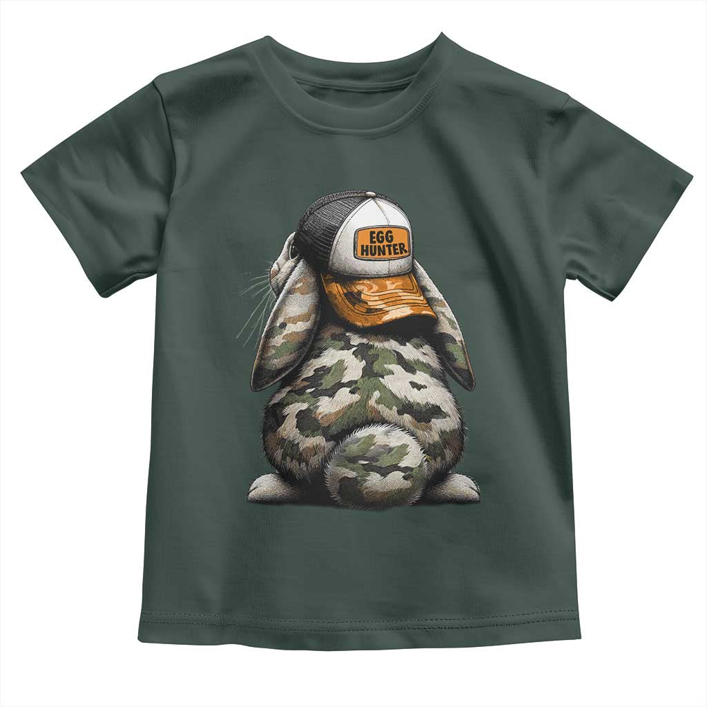 Camo Easter Bunny Toddler T Shirt Egg Hunter Kids TS10 Dark Forest Green Print Your Wear