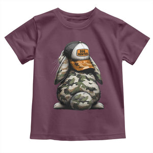 Camo Easter Bunny Toddler T Shirt Egg Hunter Kids TS10 Maroon Print Your Wear