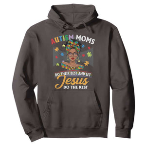 Afro Autism Mom Hoodie African American Autistic Black Mama Religious Cross TS10 Dark Chocolate Print Your Wear