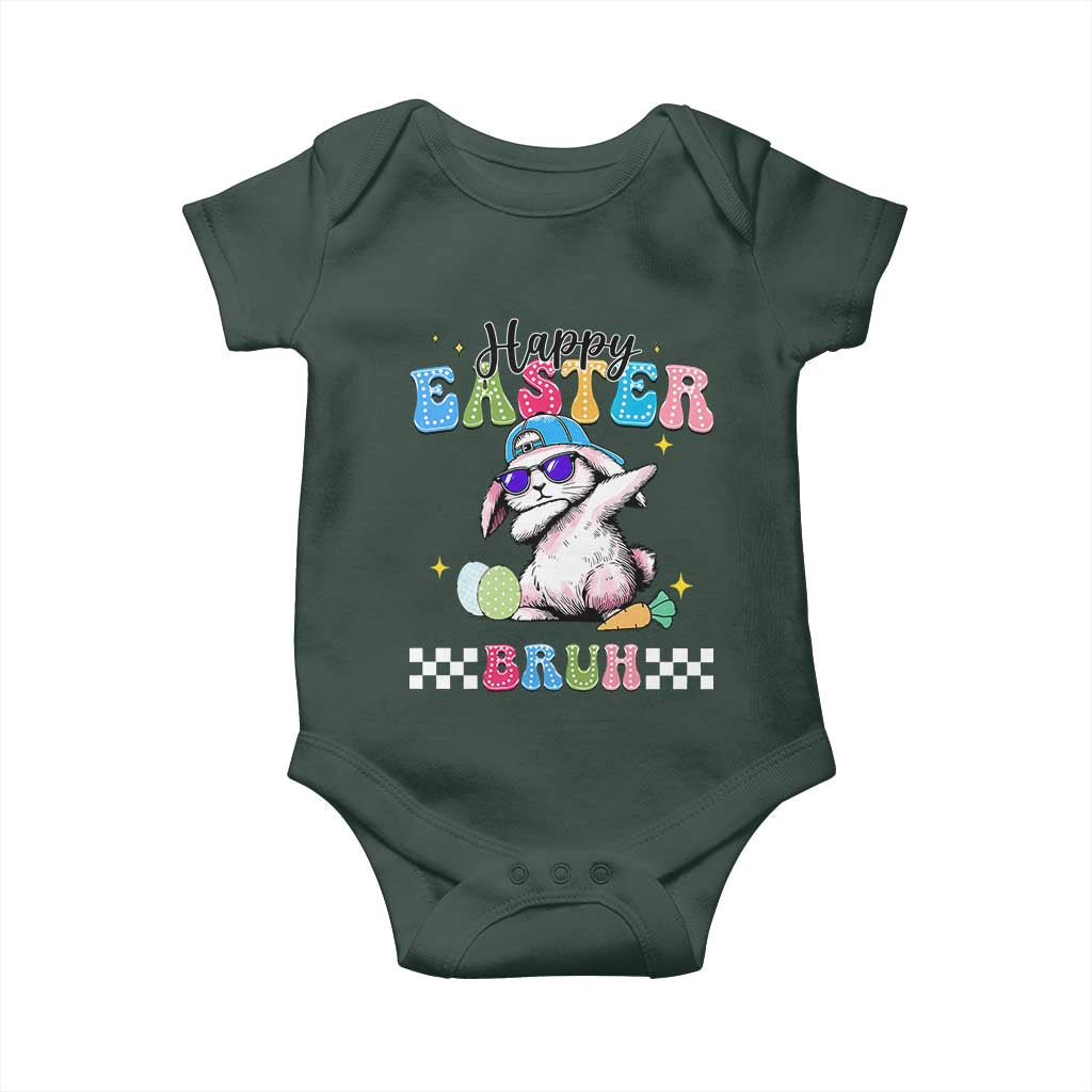 Happy Easter Bruh Baby Onesie Bunny Dabbing Rabbit Funny Kids Toddler Boys TS10 Print Your Wear