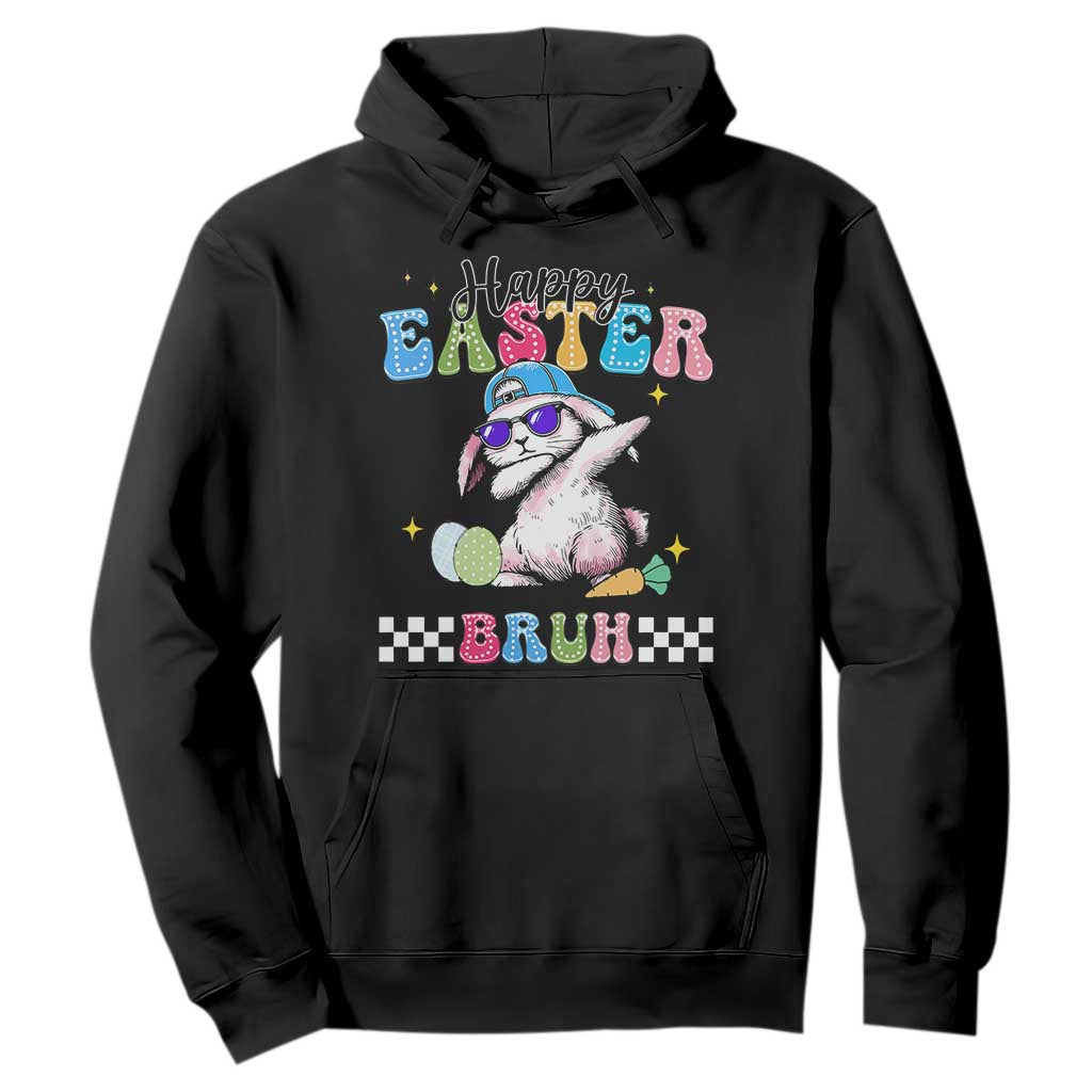 Happy Easter Bruh Hoodie Bunny Dabbing Rabbit Funny Kids Toddler Boys TS10 Black Print Your Wear